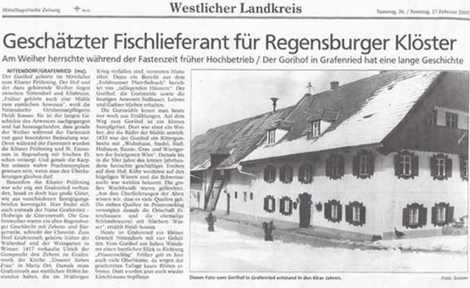 Rittergut Grafenried Standort GmbH in Zeitung