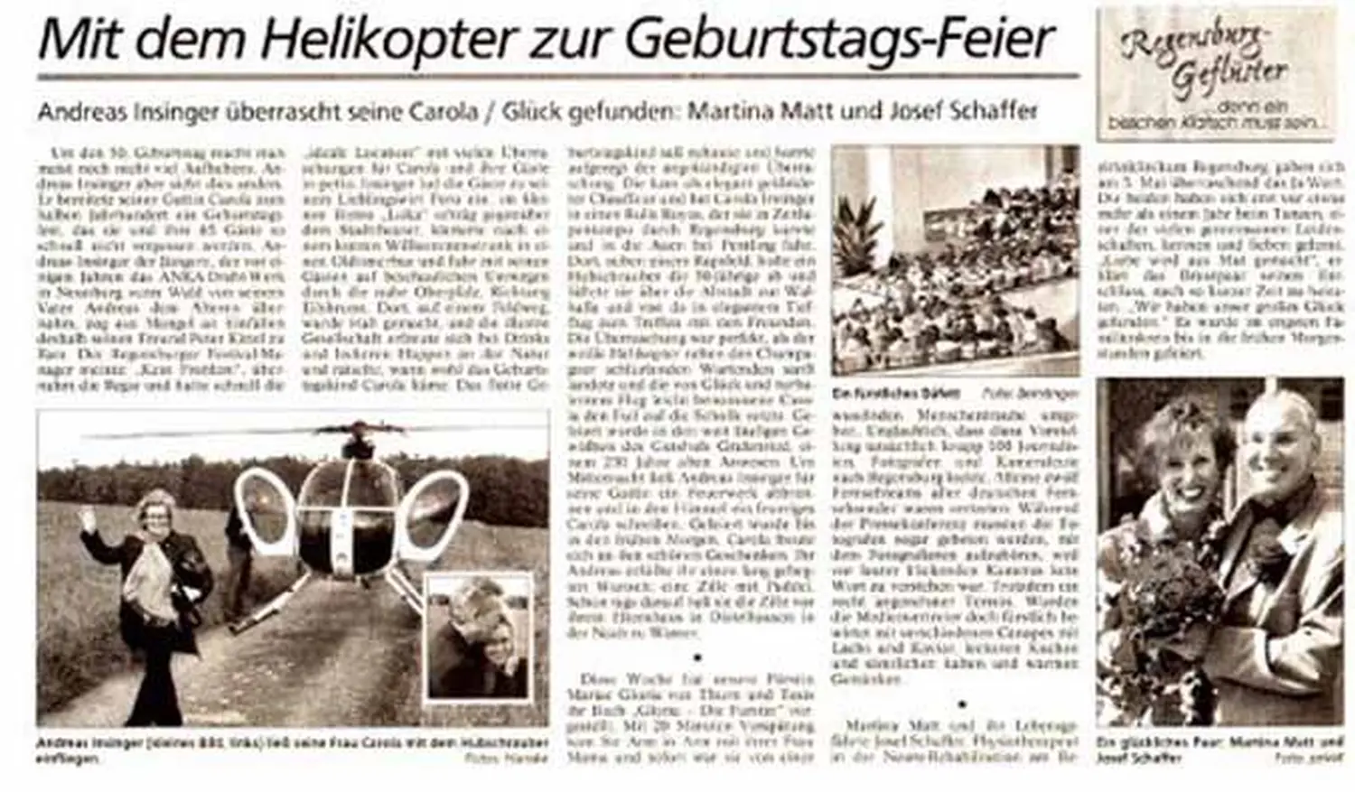 Rittergut Grafenried Standort GmbH in Zeitung